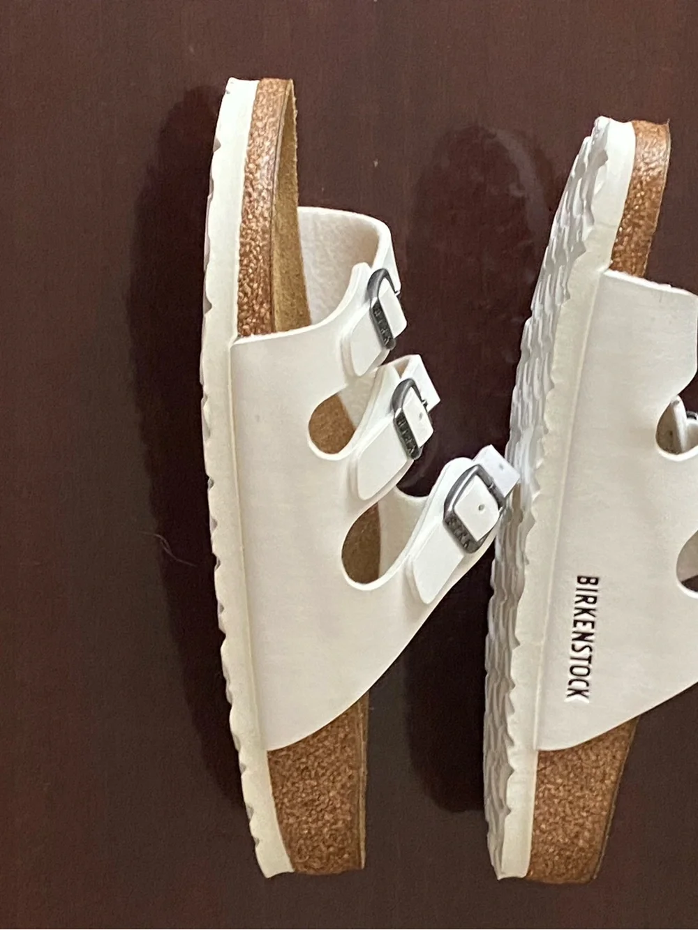 Brand New! Birkenstock Florida Birko-Flor White Three-Strap Sandals- Size 6 (36)